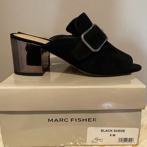 Women’s Marc Fisher Black Suede Sandals